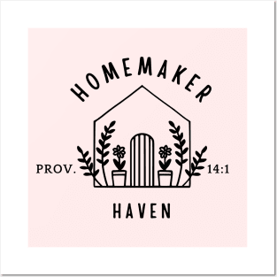 Homemaker Haven - Proverbs 14:1 Bible Verse Posters and Art